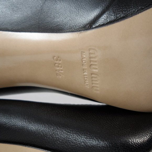 NIB$645 Miu Miu Classic Leather Platform Pump Stiletto Heels 38.5 8 - Picture 9 of 11